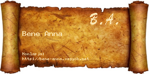 Bene Anna névjegykártya