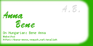 anna bene business card